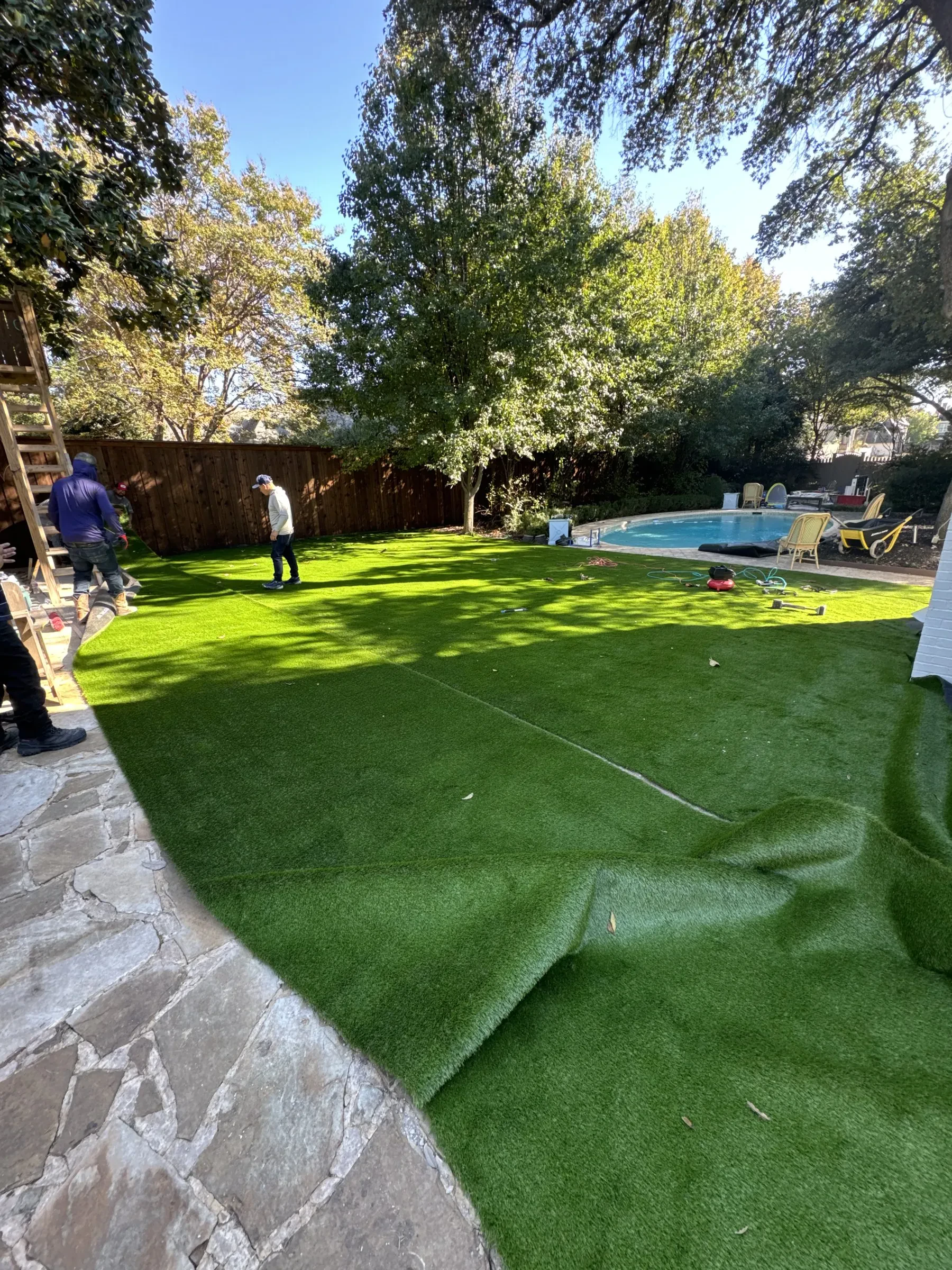 All Green Landscapes crew on a job site